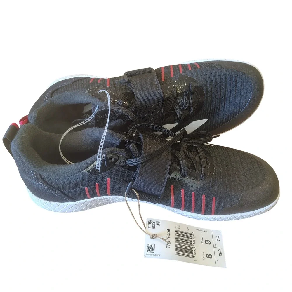 Adidas The Total‎ Weightlifting Shoes Mens 8 Womens 9 Black White Red GW6354
